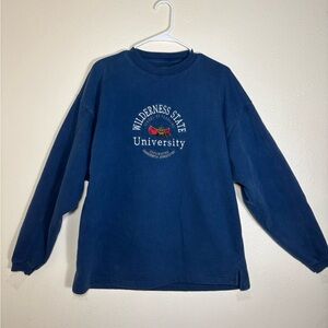Blue Sweater of wilderness state university
